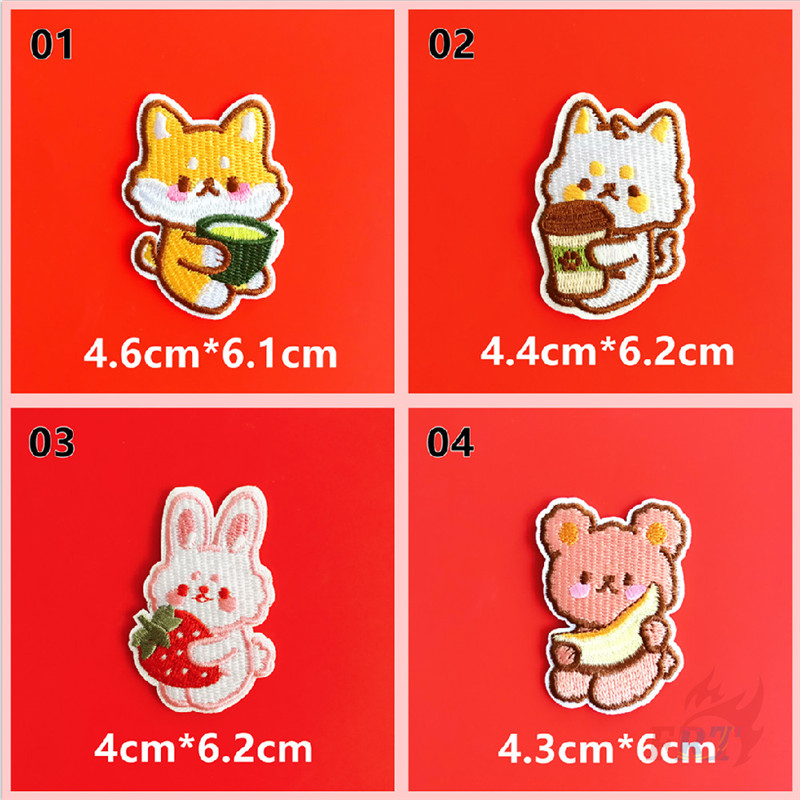 Huy hiệu vải hình thú dễ thương xinh xắn