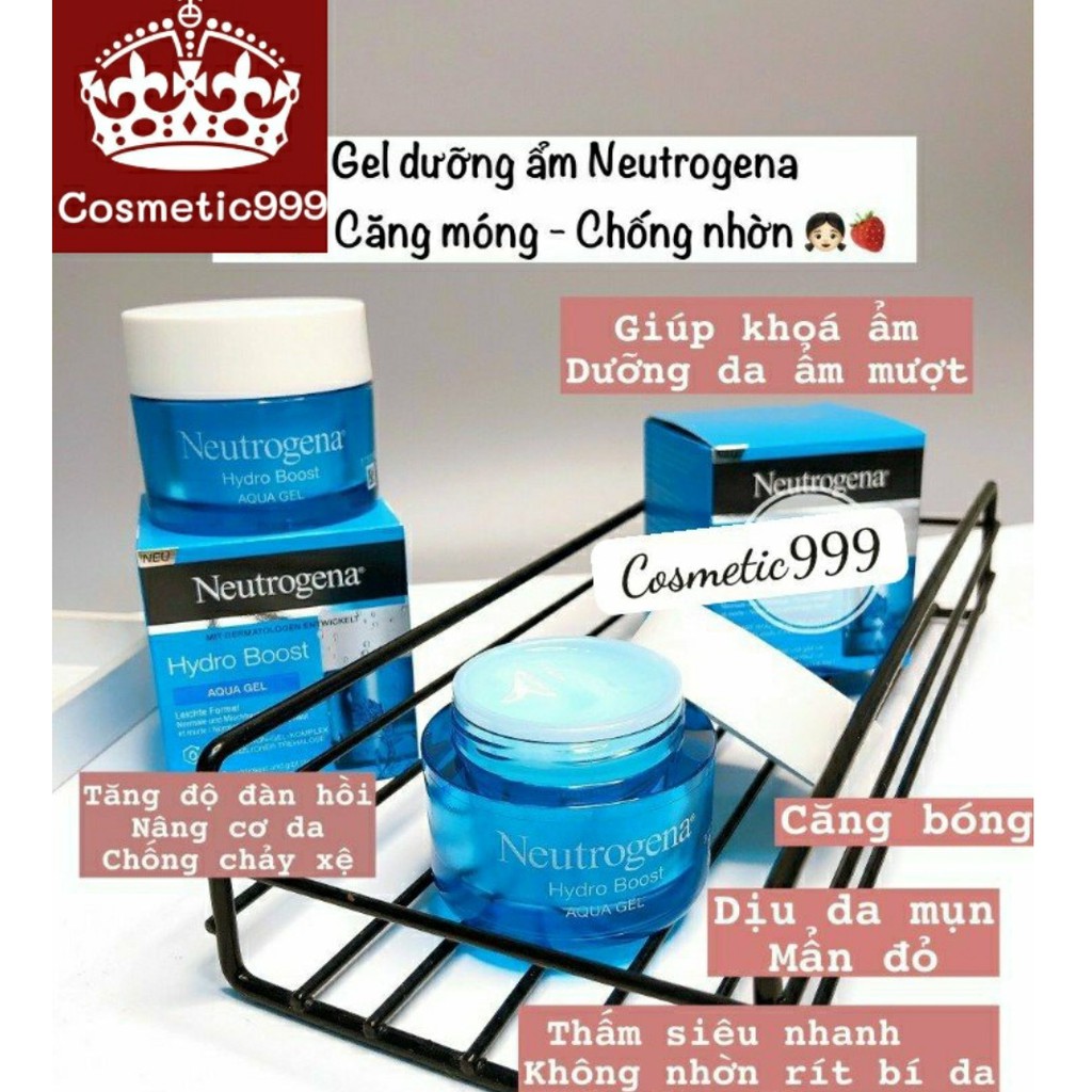 Kem Dưỡng Ẩm Neutrogena, kem dưỡng da Hydro Boost Water Gel 48g chính hãng dành cho da dầu Cosmetic999