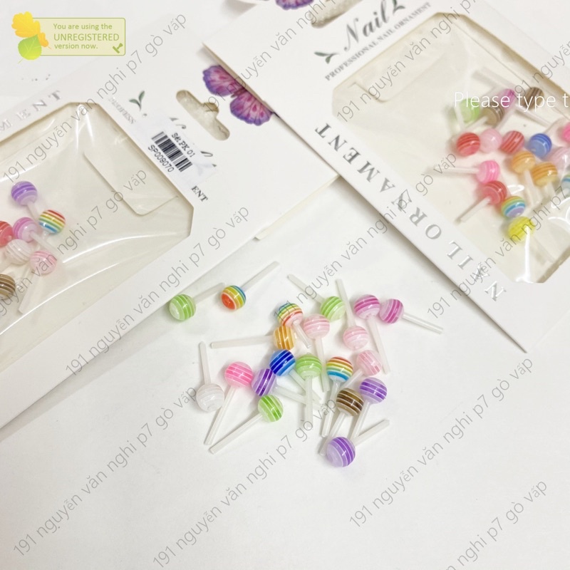 Charm kẹo mút hottrend - charm kẹo trang trí móng