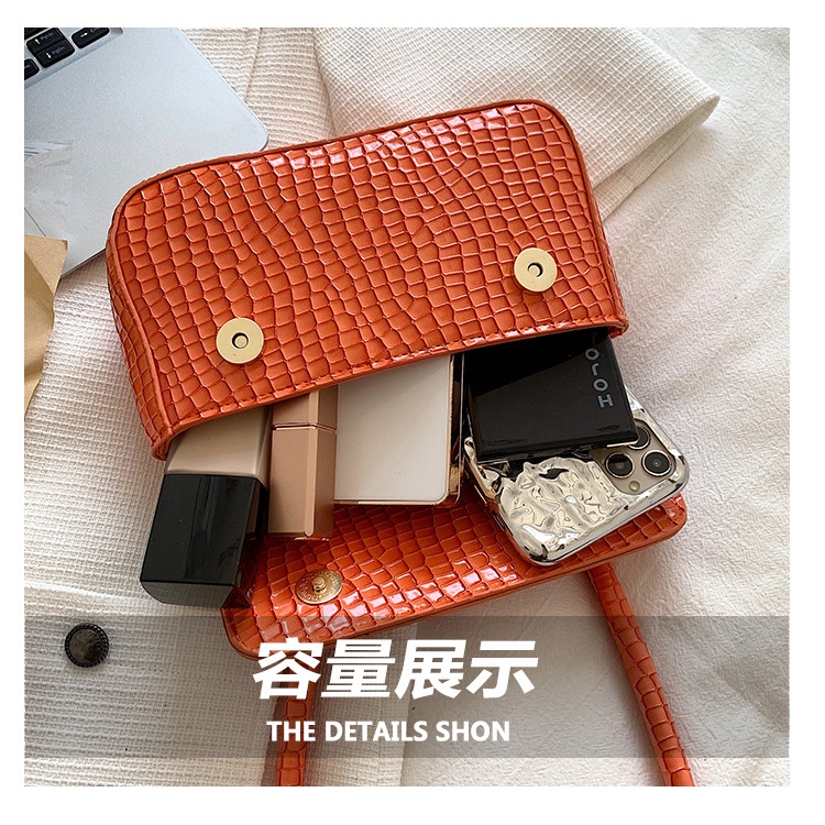 Túi Xách JASMIN NOIR nữ họa tiết da cá sấu thời trang