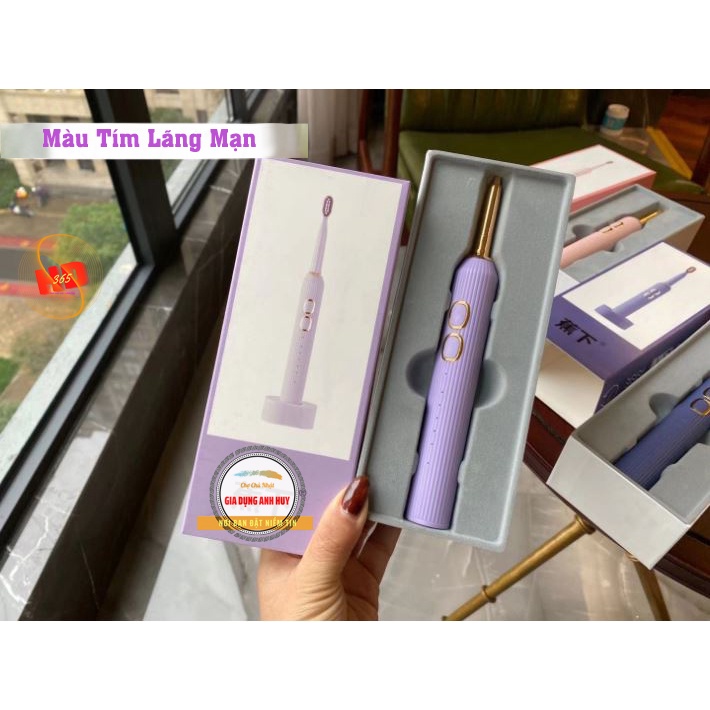 Bàn chải đánh răng điện 15 cấp độ tự động Hãng Sonic Đầu cọ mềm mại - BCDX6