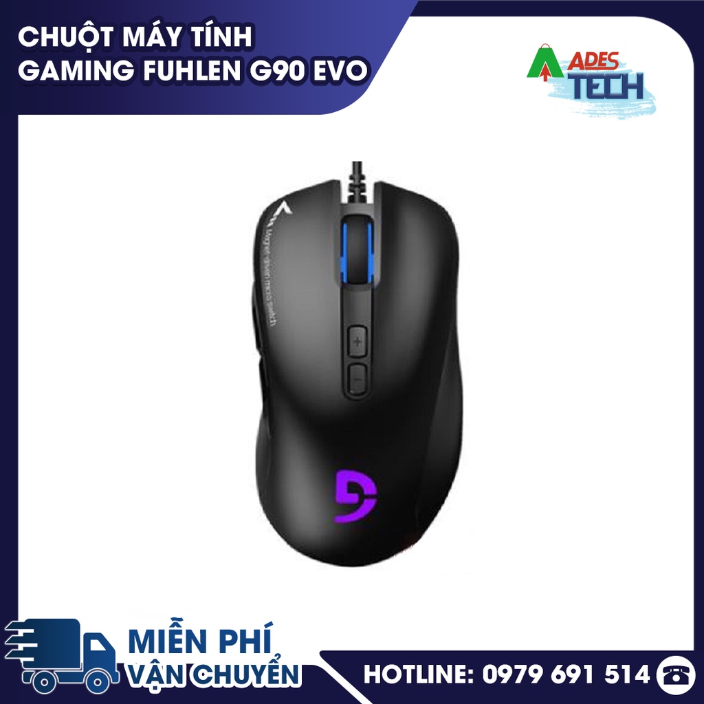 Chuột máy tính gaming Fuhlen G90 EVO - BẢO HÀNH 24 THÁNG - Cảm Biến Pixart PMW3360 Siêu Tối Tân