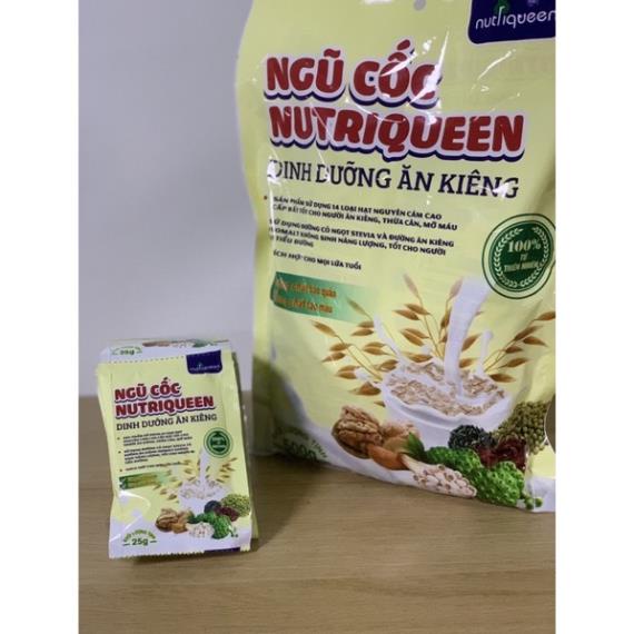 NGŨ CỐC DINH DƯỠNG ĂN KIÊNG NUTRIQUEEN - Hộp 20 gói *25g