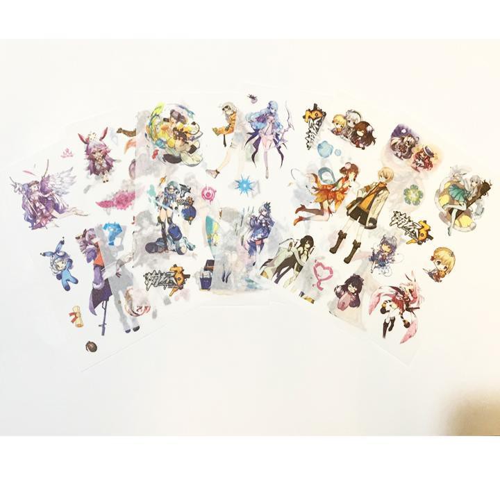 Ảnh dán 6 tấm sticker Honkai Impact 3 album sticker ảnh dán anime idol dễ thương