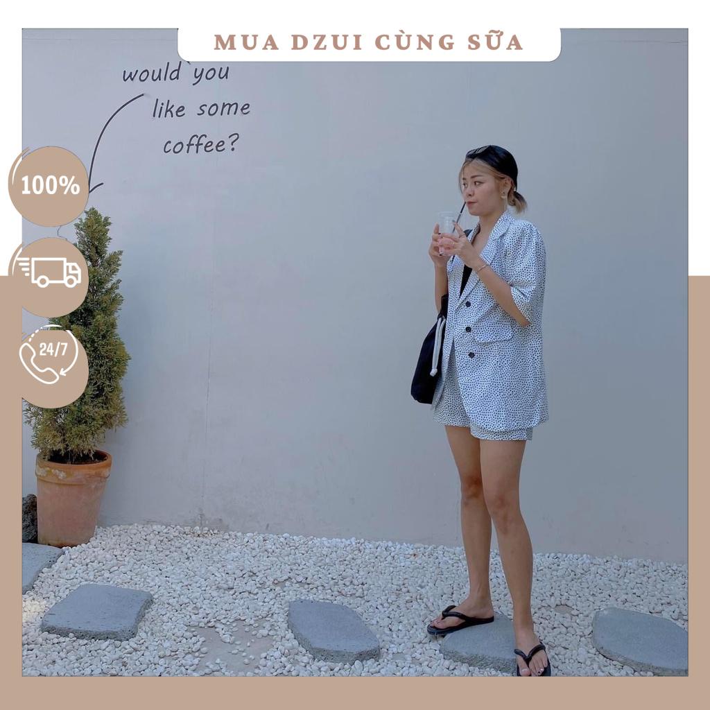 Set vest 2 món áo tay phồng họa tiết trái tim - hàng thiết kế mẹ & bé  s-74
