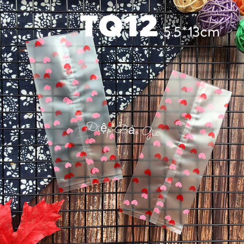 Túi đựng bánh hạnh nhân Tim TQ12 (100c)
