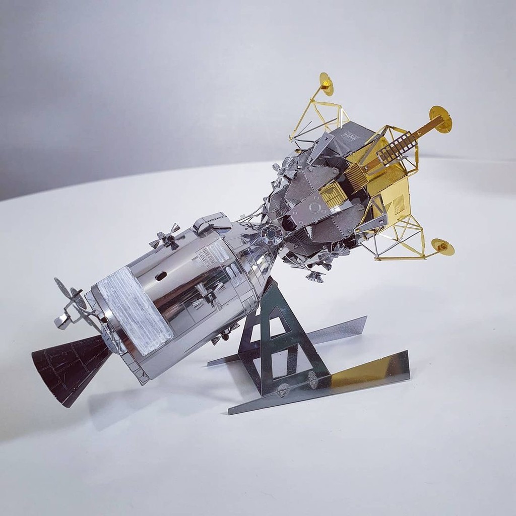 Mô hình 3D kim loại Module phi thuyền Apollo 11 con tàu đầu tiên lên mặt trăng 1969, Mô hình lắp ráp 3D thép - Chưa Lắp