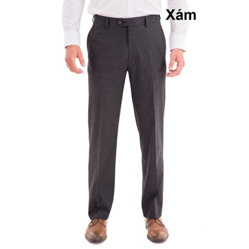 Quần tây nam trung niên ống đứng chất vải dày không ra màu không xù lông