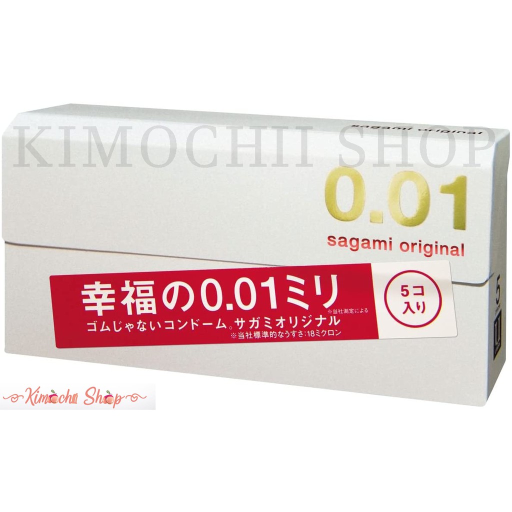 [Nhập khẩu] 01 hộp bao cao su Sagami Original 0.01mm - hộp 05 chiếc - Bao cao su mỏng nhất thế giới - Sagami chính hãng
