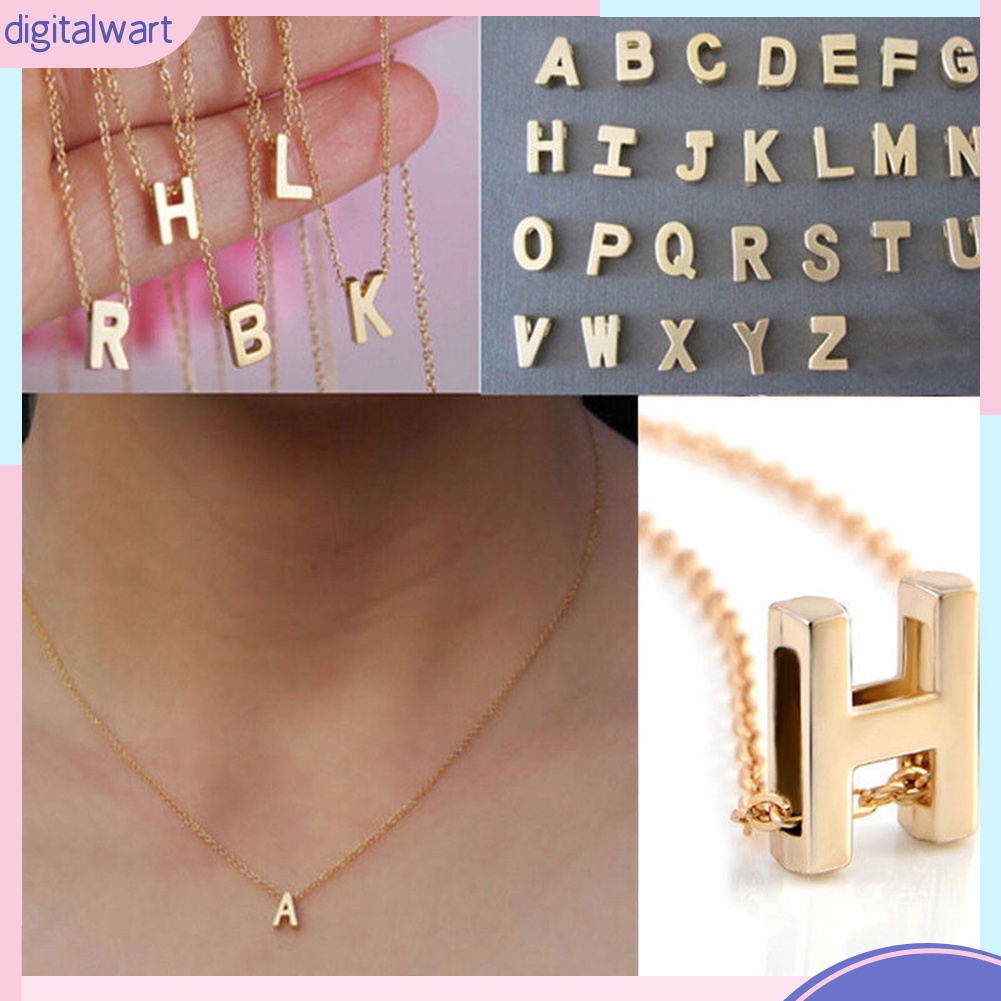 Dây Chuyền Chữ Cái Mạ Màu Vàng Thời Trang Nữ