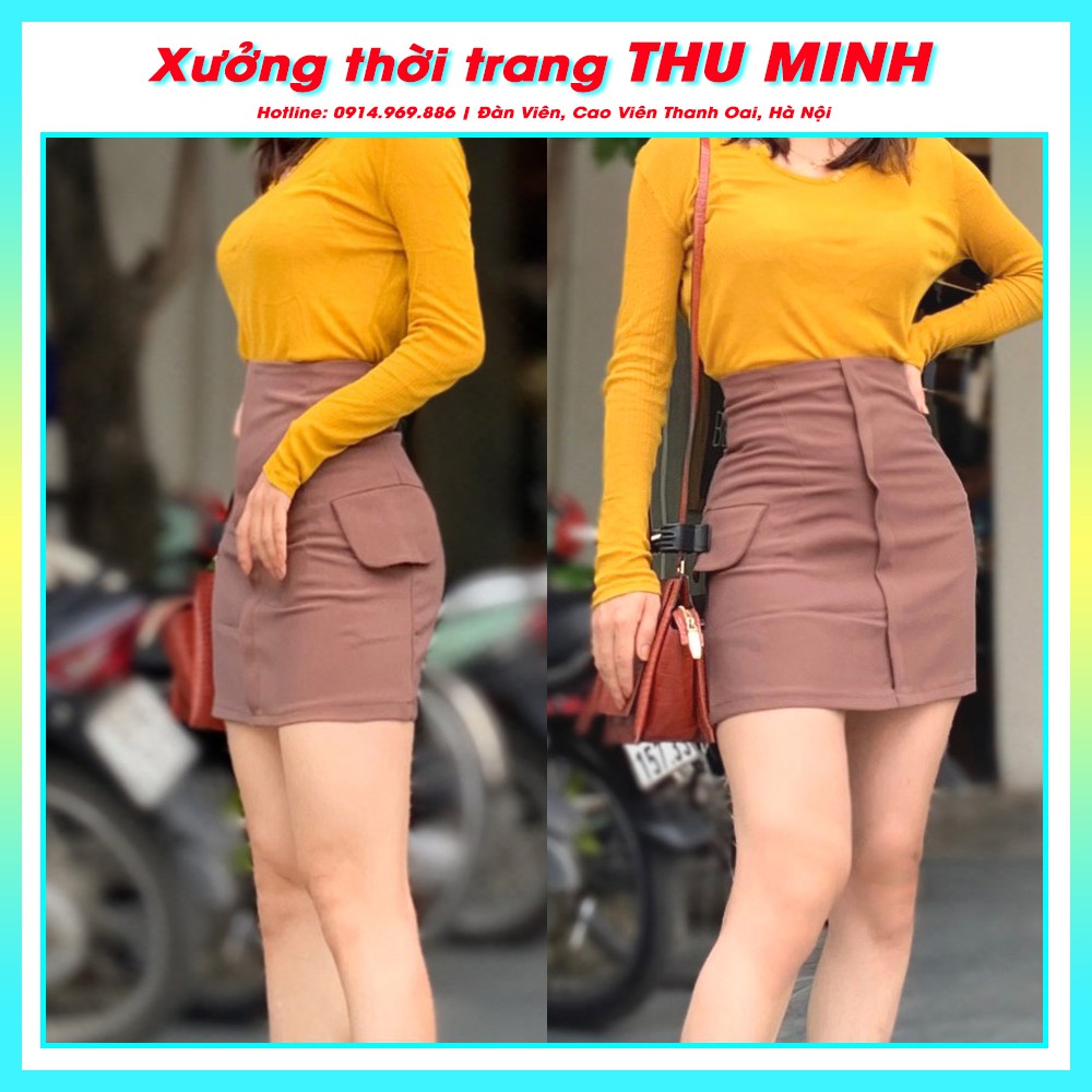 [GIÁ XƯỞNG] Chân váy cạp cao ôm eo tôn dáng có quần lót trong
