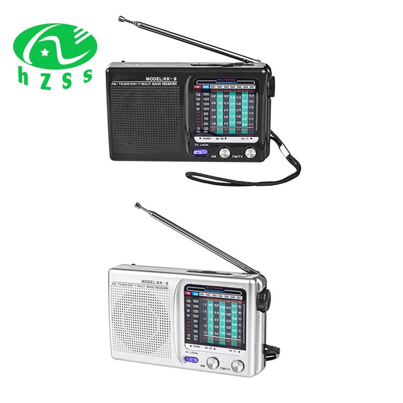 Radio Am / Fm / Sw Kèm Loa Dùng Trong Nhà / Ngoài Trời Đen
