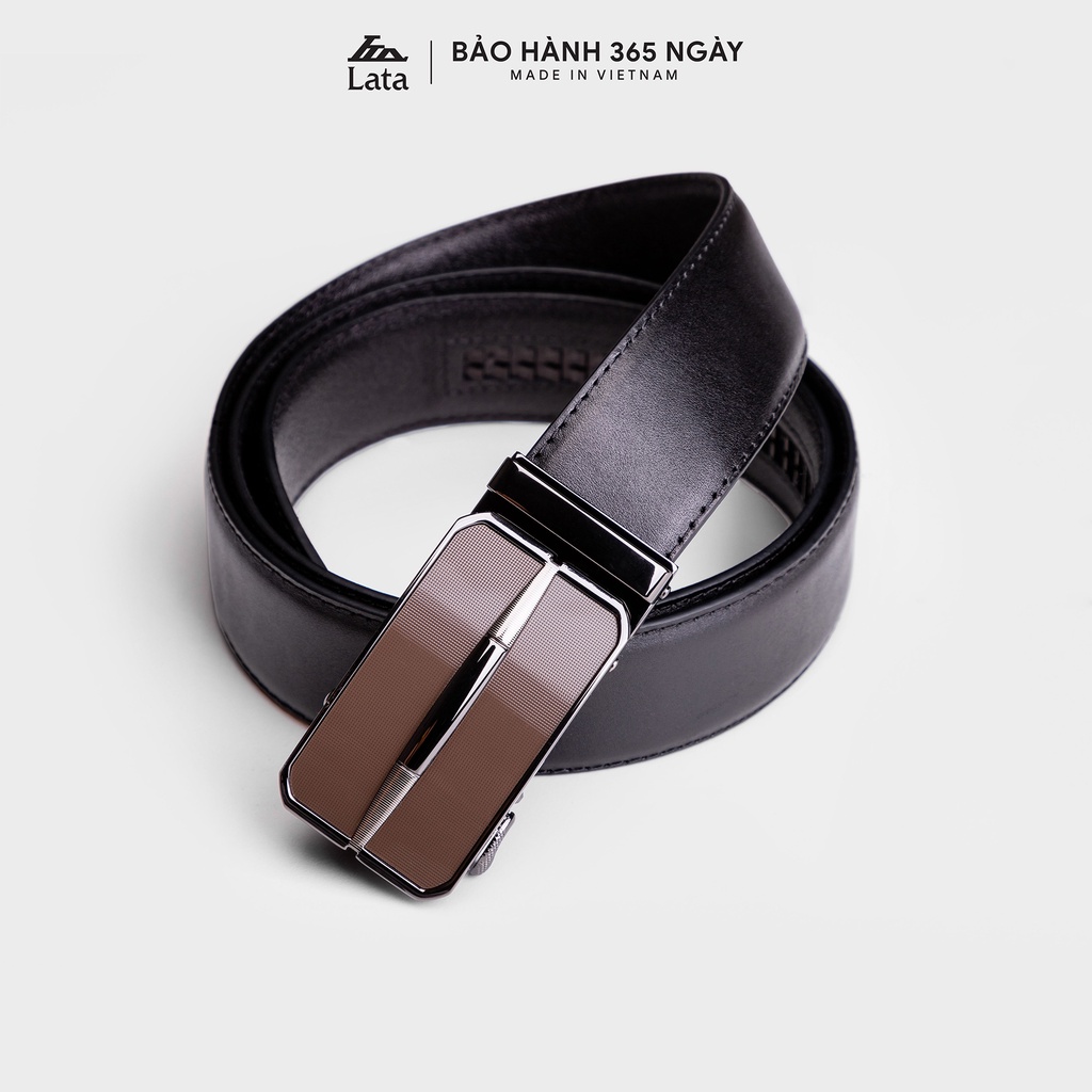Thắt lưng nam thời trang da bò thật Lata TL265