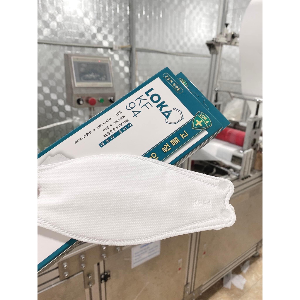 Hộp 10c Khẩu Trang KF94 Kháng Khuẩn Hàng Chất Lượng Cao Chính Hãng LOKA Mark Công Nghệ Hàn