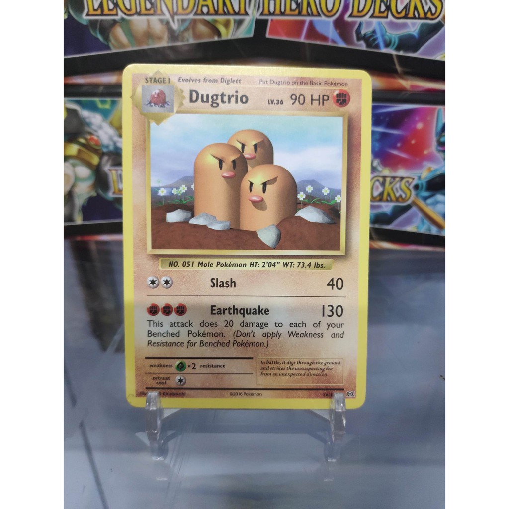 [ Dưa Hấu Yugioh ] Lá bài thẻ bài Pokemon Dugtrio
