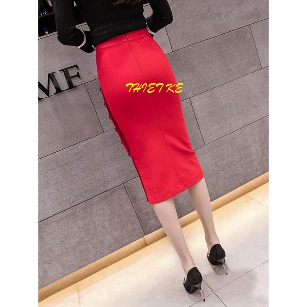 Chân váy bút chì hàng thiết kế theo yêu cầu dành cho dân công sở thanh lịch tôn dáng - CV0031 | BigBuy360 - bigbuy360.vn