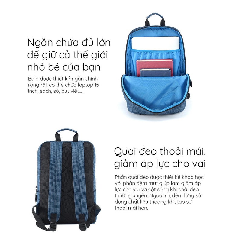 HOẢ TỐC | Balo laptop Xiaomi mi casual backpack 15 inch | Ba lô laptop xiaomi | MIHOANGGIA