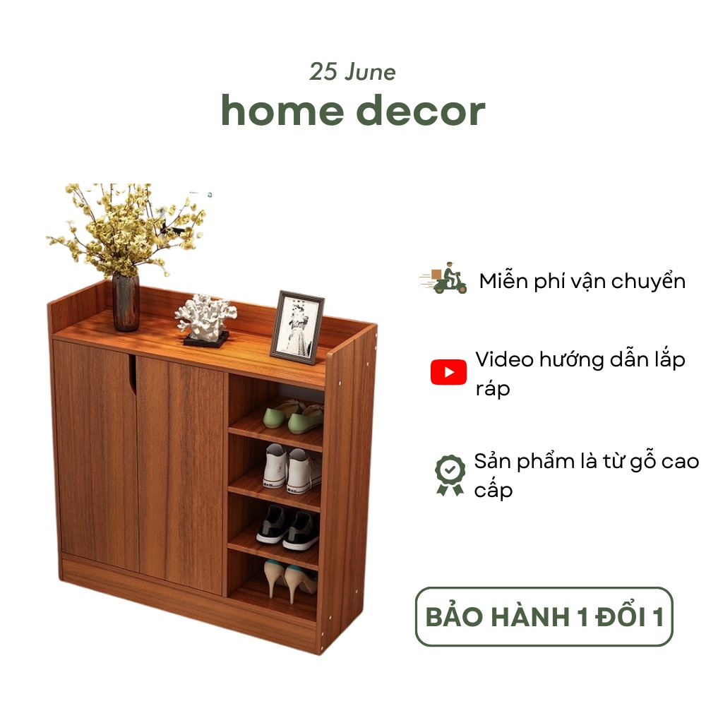 Kệ Để Giày 3 Ngăn - Tủ Giày Gỗ Lắp Ghép Thông Minh Loại 1 Cực Bền Và Tiện Ích