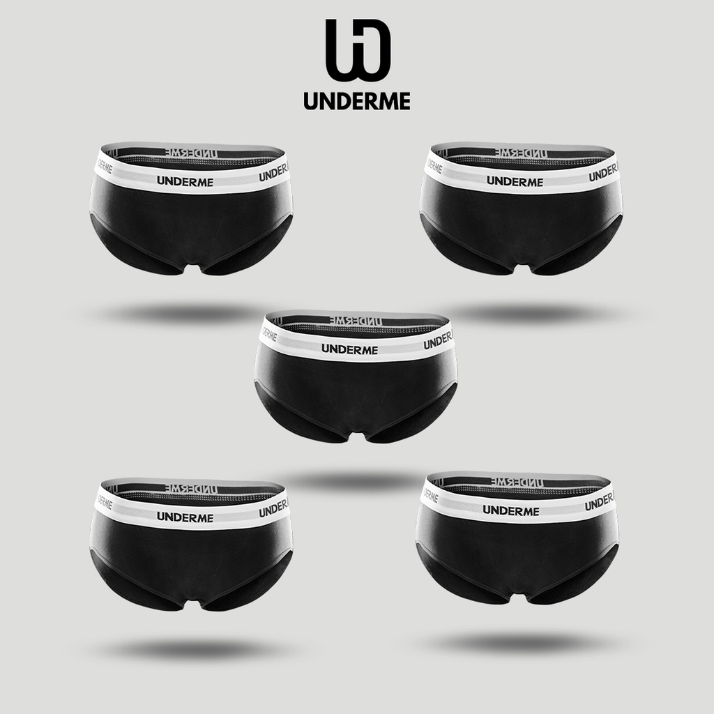COMBO 5 quần lót nữ cotton Underme dáng HIPSTER tam giác cơ bản mặc hàng ngày thoáng mát thoải mái - UDM005