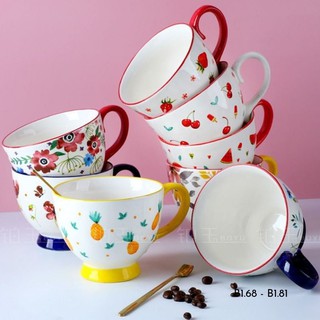 Cốc sứ - cốc sứ 500ml - nhiều họa tiết vẽ tay xinh xắn