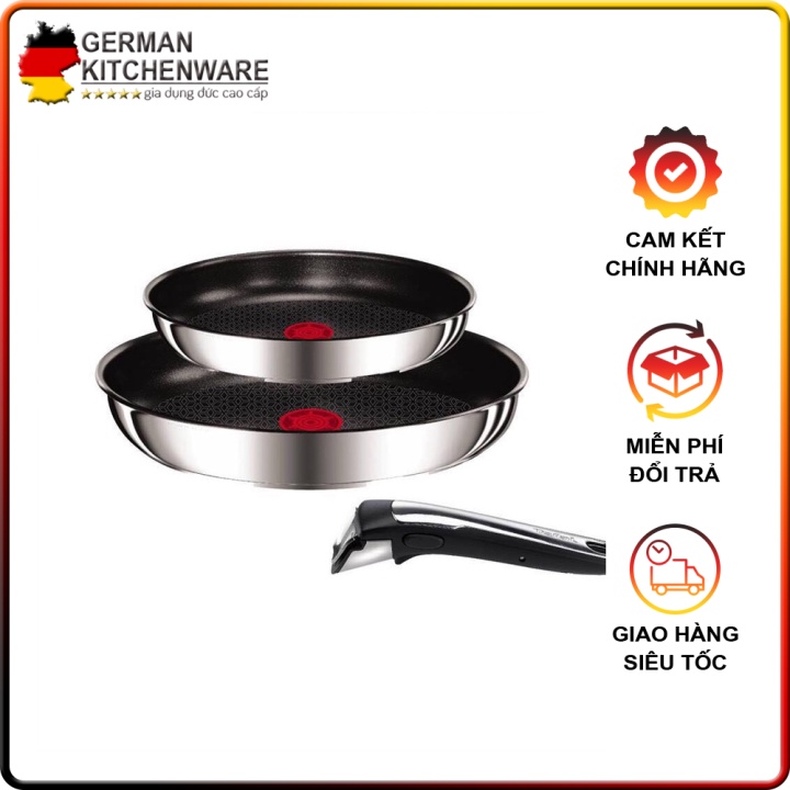 🇩🇪  Set 2 chảo Tefal cán dời Preference Panst 24-28cm, cao cấp | hàng chính hãng nhập khẩu Đức