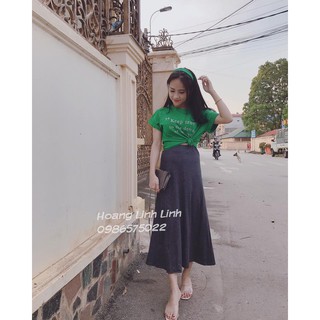 Set áo chữ chân váy dài