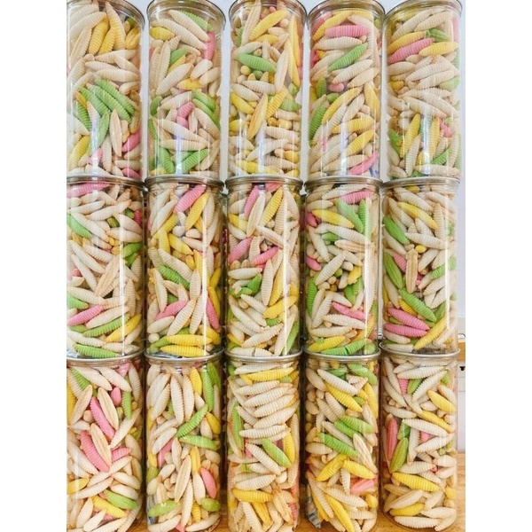 Bánh Men Đuông 4 màu , Bánh Tuổi Thơ [FREE SHIP]TỪ ĐƠN 50K, [Loại Đặc Biệt] Hàng ngon nhà làm