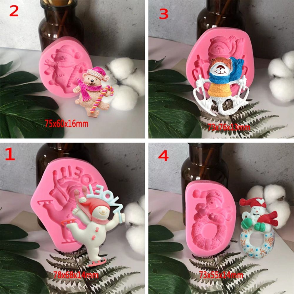 Khuôn Silicone Làm Bánh Kẹo Hình Ông Già Noel