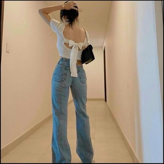 [FREESHIP ĐƠN TỪ 50K] Áo Croptop Buộc Nơ Lưng Siêu XAinh