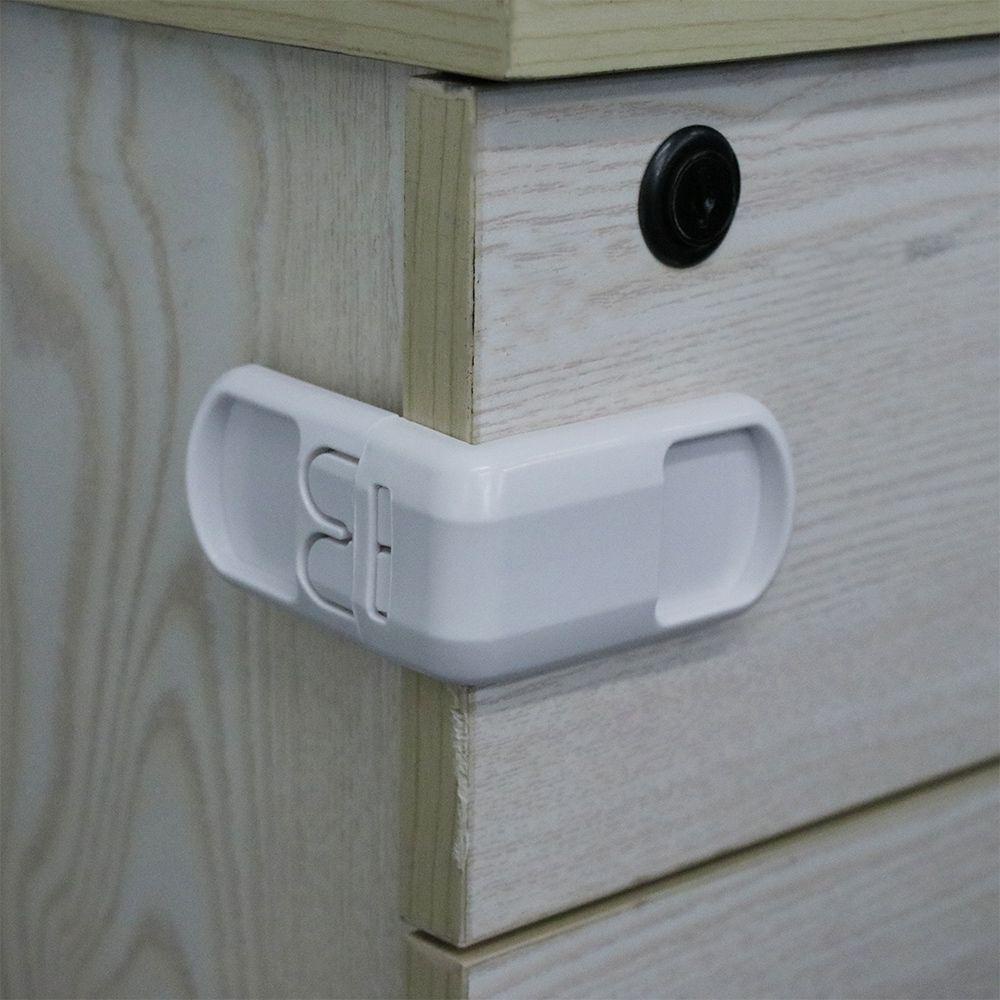 Set 1 / 4 Khóa Ngăn Kéo Tủ Bằng Nhựa Đa Năng Bảo Vệ An Toàn Cho Bé