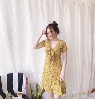 🌼ĐẦM HOA NHÍ BUỘC NƠ NGỰC🌼
