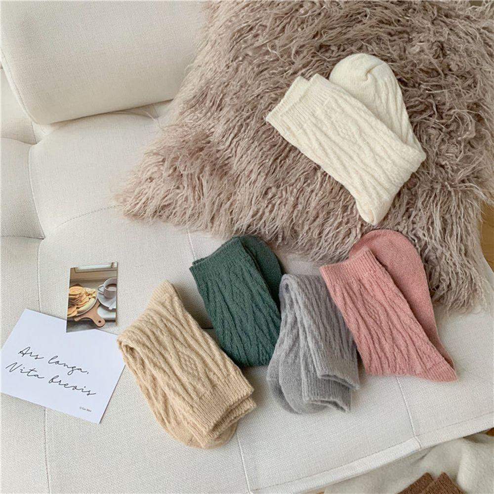 MOCHO Vớ Nhung Lông Màu Trơn Sáng Tạo Thời Trang Mùa Thu Dành Cho Nữ