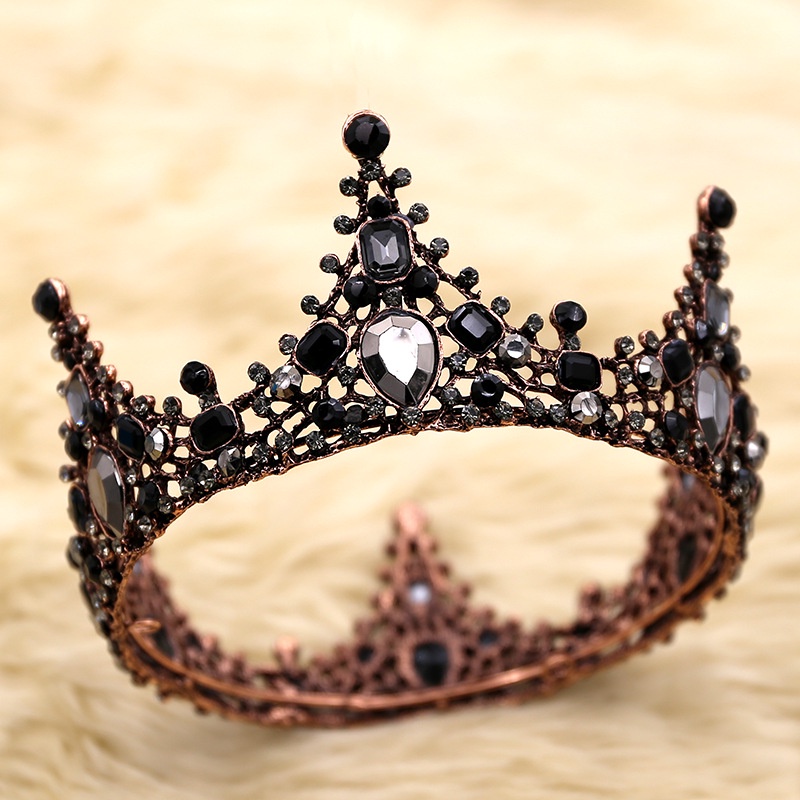 Phụ Kiện Trang Trí Bánh Kem Hình Vương Miện Đính Ngọc Trai Và Chữ Queen &amp; King Mini 002