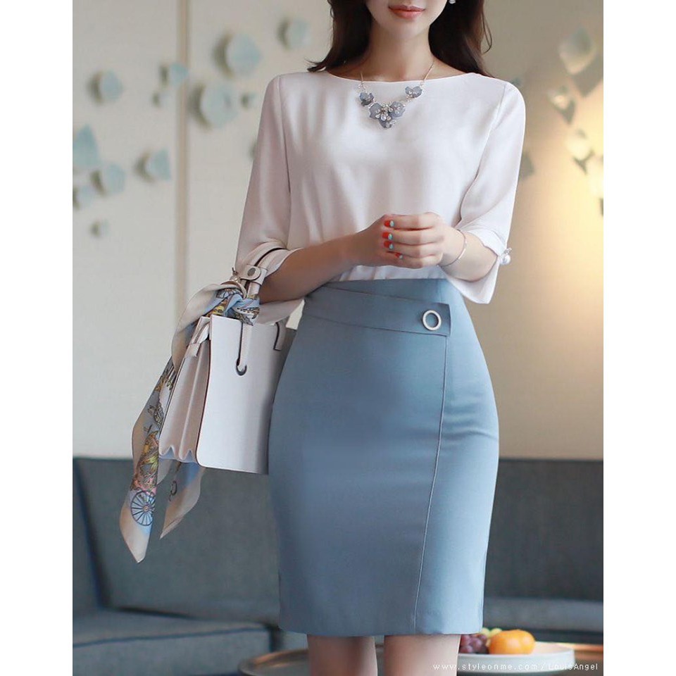 [Hàng thiết kế] Chân váy bút chì suông công sở 🌺🌺🌺 | BigBuy360 - bigbuy360.vn