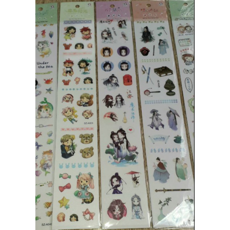 Một tờ hình dán stiker trang trí nhiều mẫu kích thước 6cm x 35cm