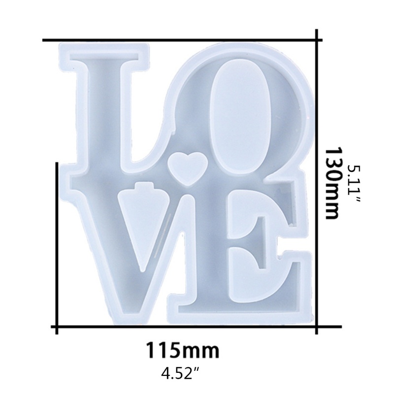 Khuôn silicon kiểu chữ LOVE tự làm trang sức thủ công