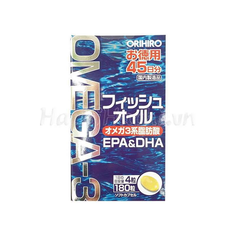 TPBVSK VIÊN UỐNG DẦU CÁ ORIHIRO 180 VIÊN GIÀU OMEGA 3 EPA & DHA - Hachi Hachi Japan Shop