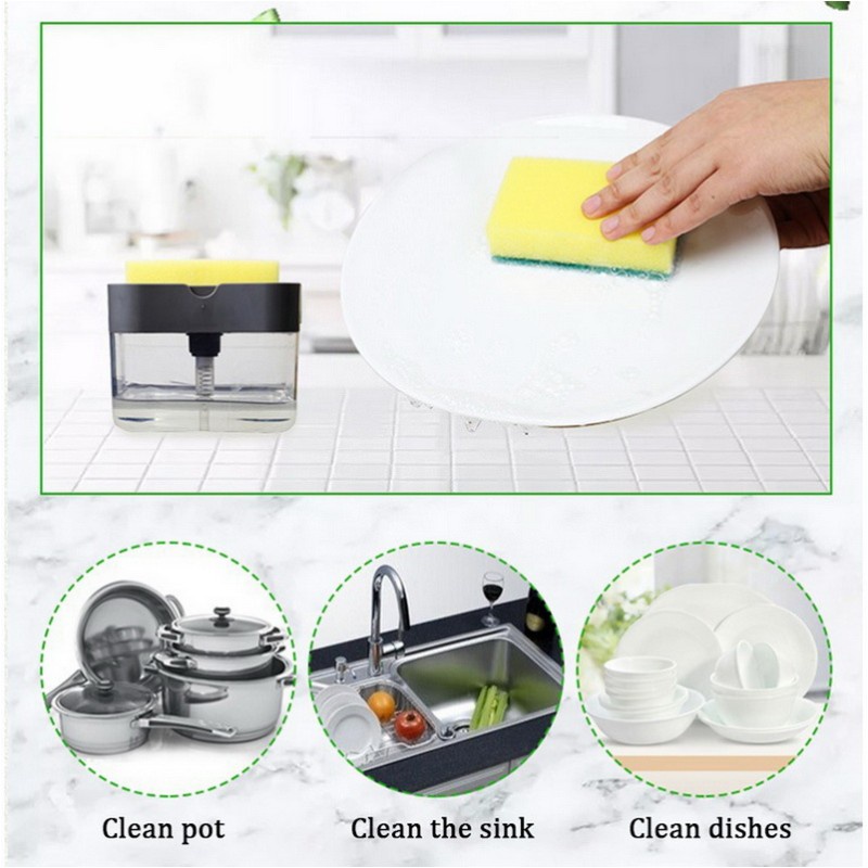 Hộp đựng xà phòng nhà bếp 2 trong 1, Hộp đựng nước rửa bát
