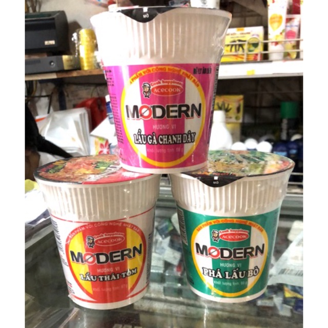 Mì Tôm Modern Ăn Liền Các Vị Dạng Ly