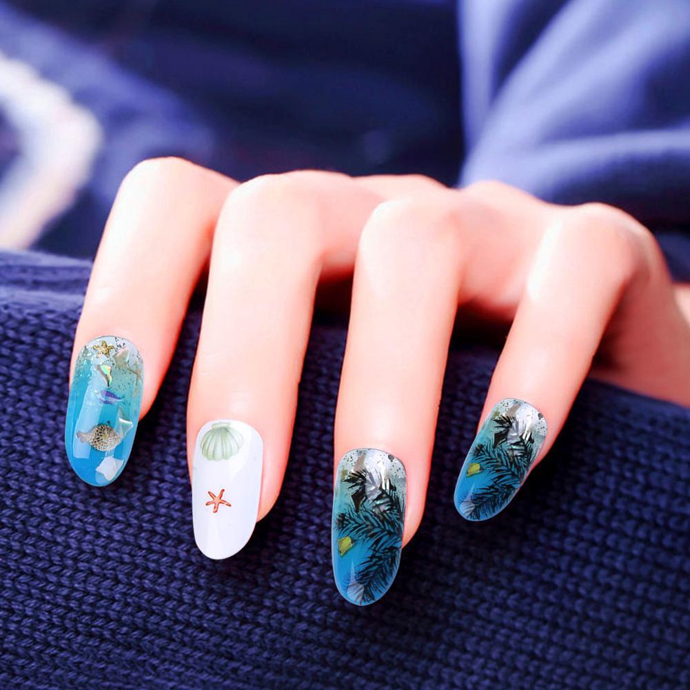 1 Set Nail Stickers Art Decoration Slider Ocean Water Decal Manicure Foil