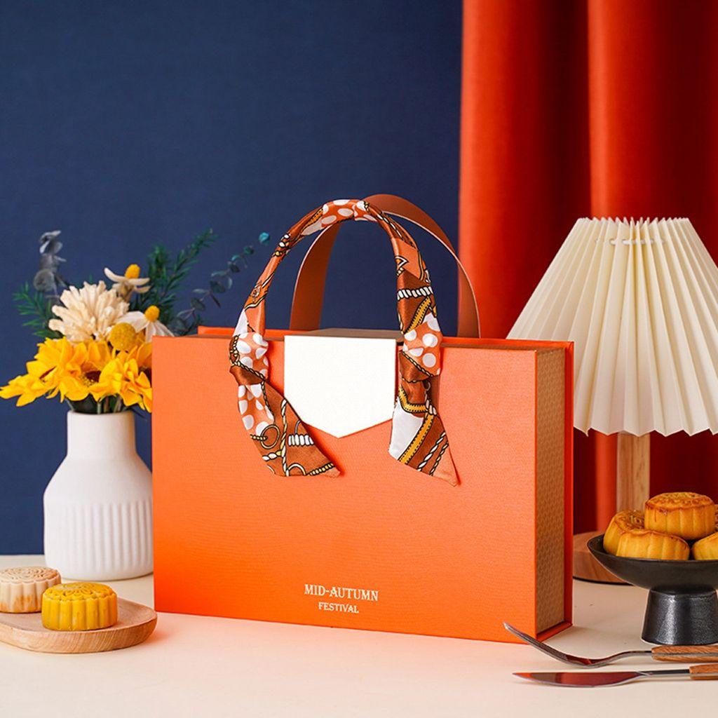 ELEGANT Hộp Đựng Bánh Ngọt 6 Ngăn DIY Sang Trọng Có Tay Cầm