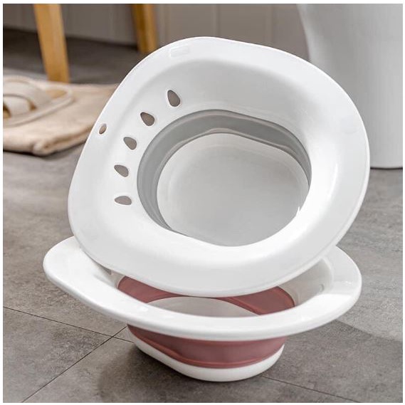 Chậu xông vùng kín gấp gọn kèm vòi xịt,Có che tên sản phẩm