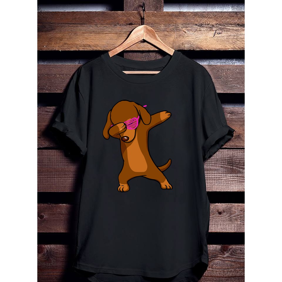 Áo phông unisex Dachshund - Áo thun in hình chó lạp xưởng dabbing