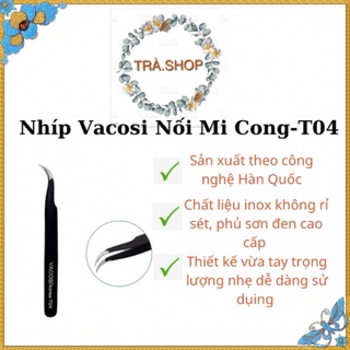 Nhíp vacosi nối mi cong màu đen- t04