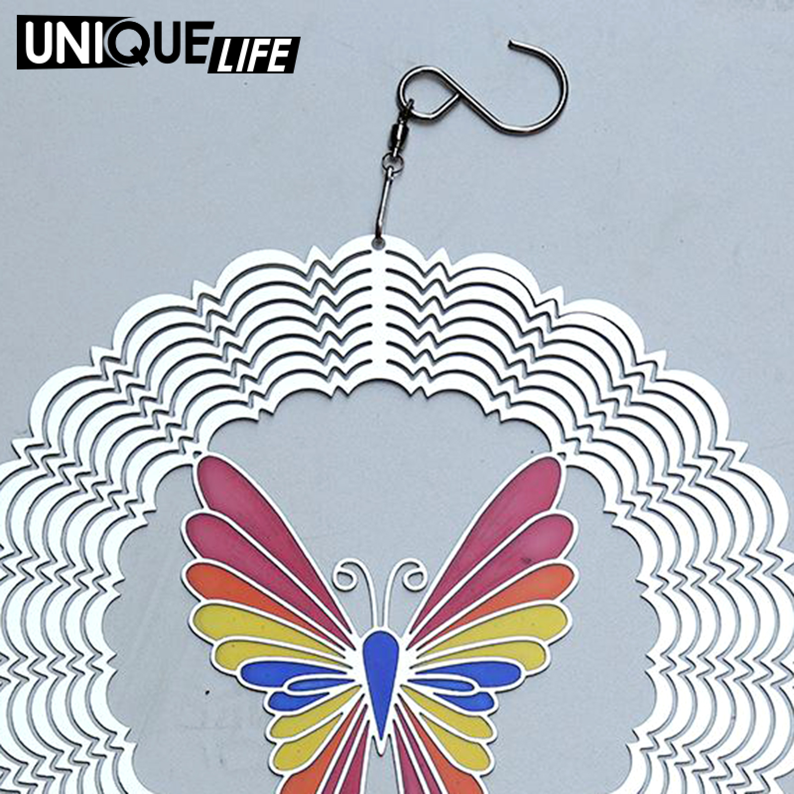 [Unique Life]Wind Spinner Church Porch Yard Wind Chimes Hanging Art Decoration Ornament Style