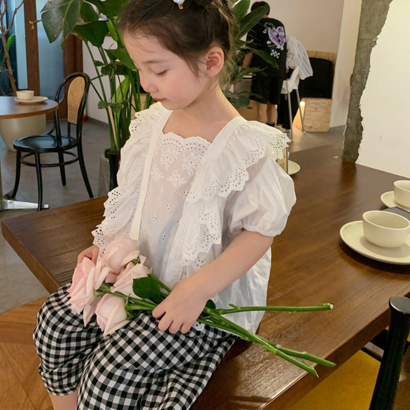 Quần Dài Ống Rộng Họa Tiết Sọc Caro Trắng Đen Phong Cách Hàn Quốc Thời Trang Mùa Hè Cho Nữ