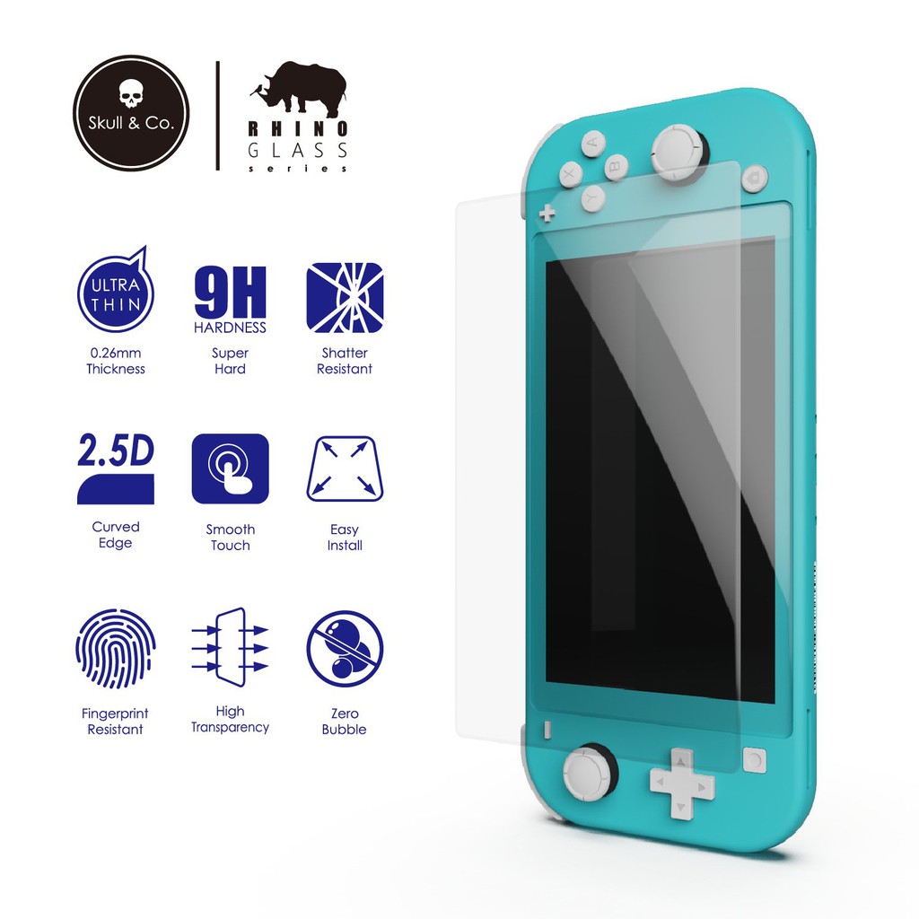 Bảo Vệ Màn Hình Bằng Kính Cường Lực Skull &amp; Co cho Nintendo Switch và Nintendo Switch Lite