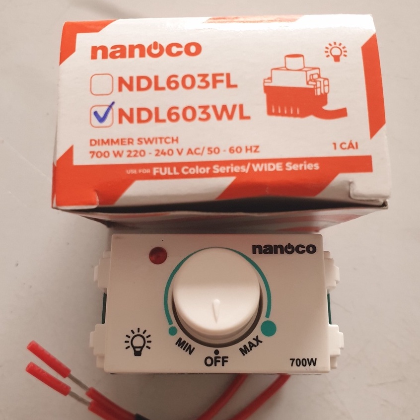 Hạt công tắc dimmer điều chỉnh độ sáng đèn 700W NDL 603WL  - Panasonic
