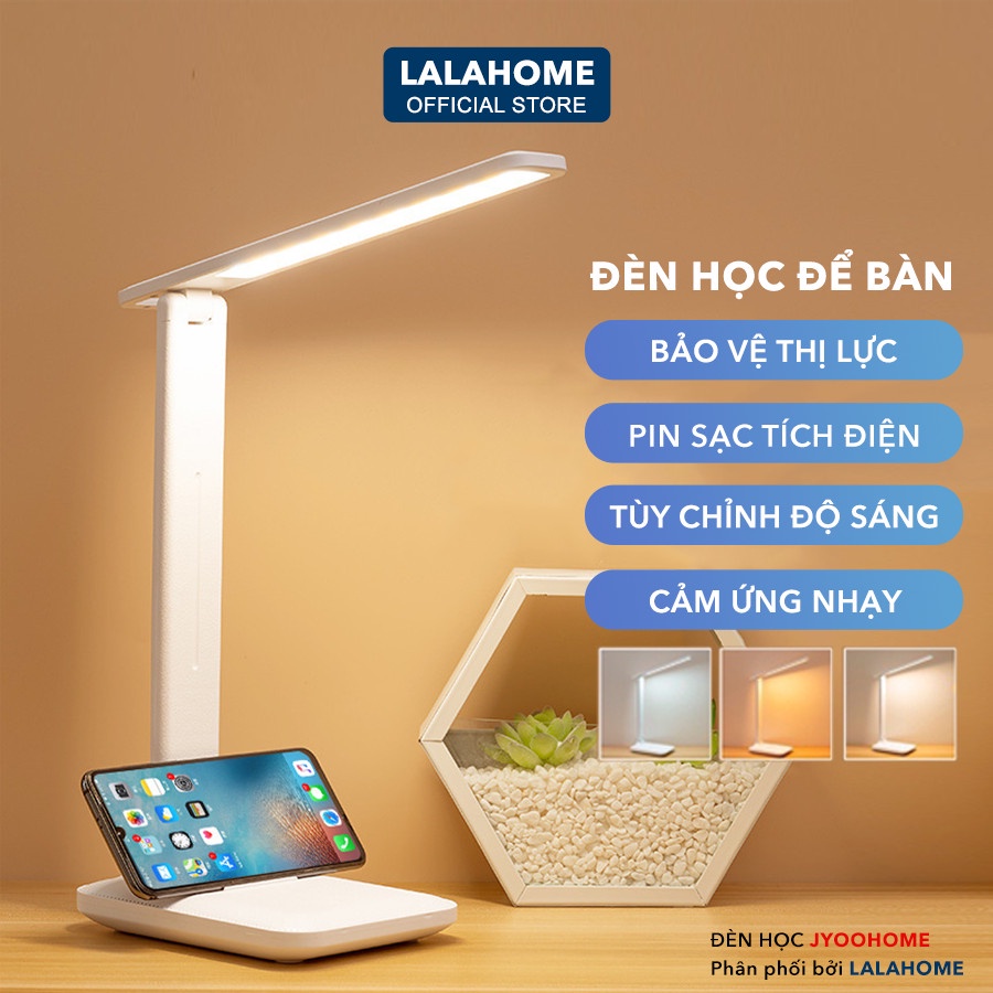 Đèn học để bàn chống cận thị cảm ứng 3 chế độ ánh sáng đèn bàn học led làm việc đọc sách pin tích điện
