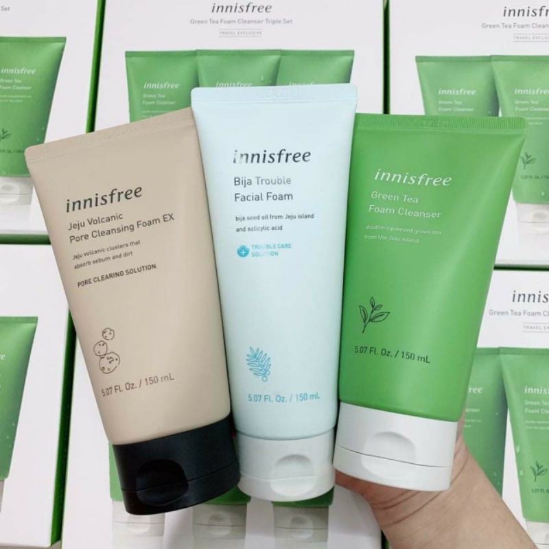 Sữa rửa mặt Innisfree Bija Trouble Facial Foam 150ml - Dành cho da mụn